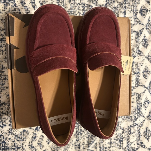 Rag & Co Honora Women's Burgundy Loafers - Picture 5 of 6